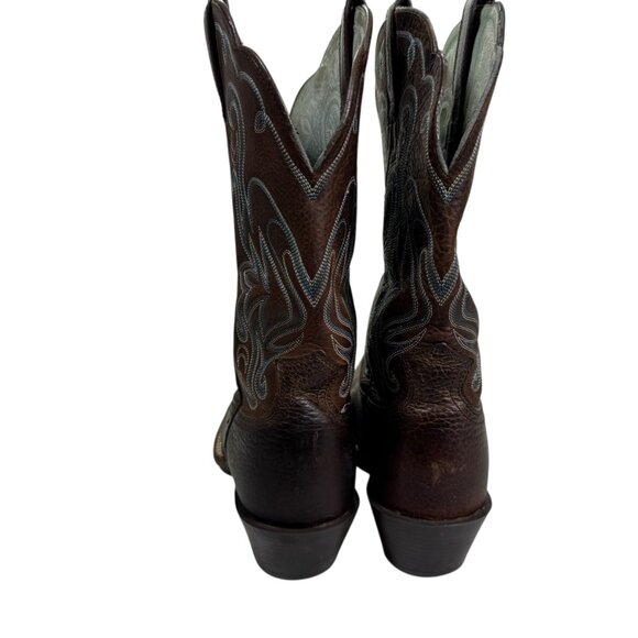 Ariat Women’s Heritage Western Cowboy Boots Brown Leather Embroidered SIZE:9B - Picture 11 of 14